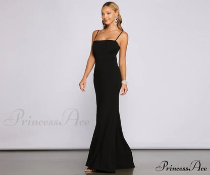 Bette Formal Open Charming Back Crepe Dress S.o. Long Dresses