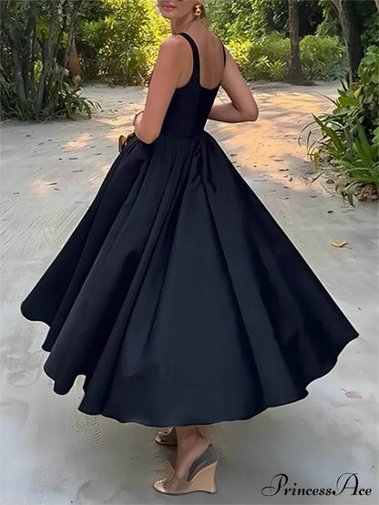 Stylish And Elegant Off-Shoulder Graceful Strapless Sleeveless Mixi Dress Dresses