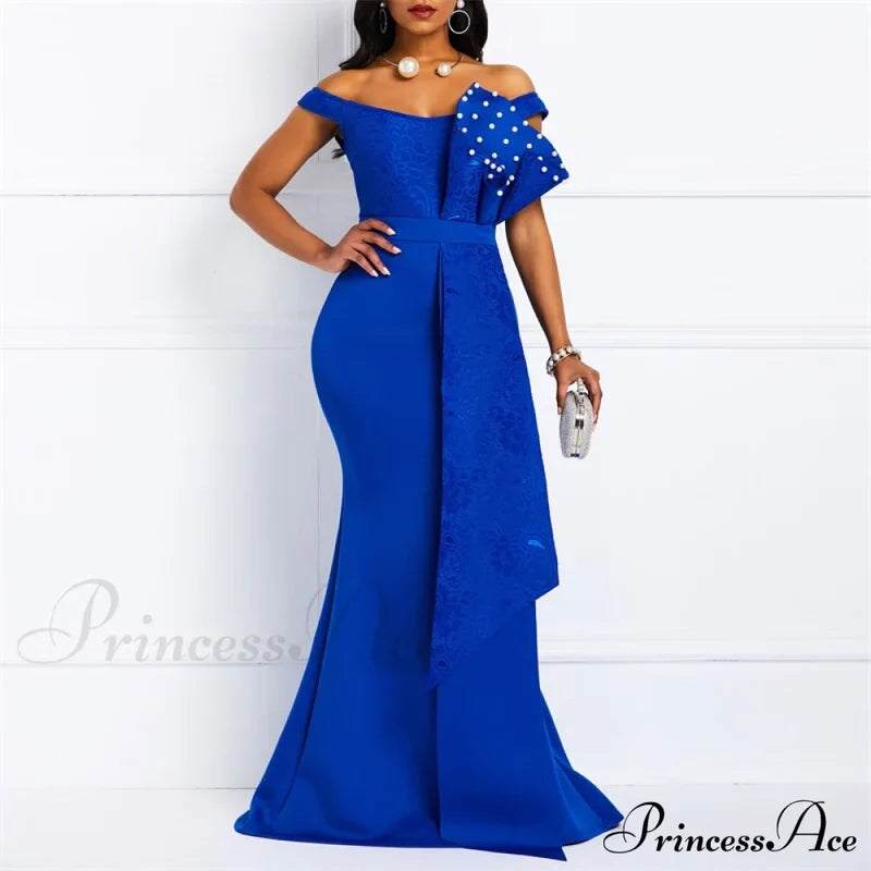 Gown Lace Elegant Embroidery Red Women Cut Low Party Beaded - Mermaid Warm-Season Floor-Length