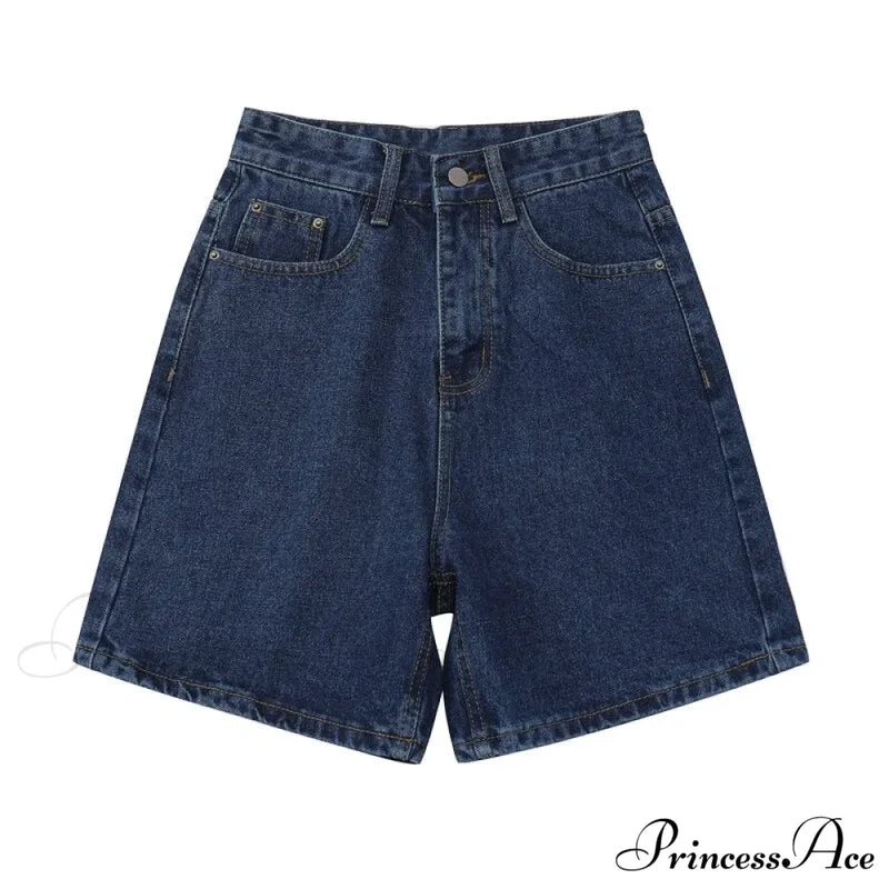 High Baggy Mom Wide Trousers Vintage Jeans Warm-Season Leg Waist Denim Women’s Straight Pants Sky