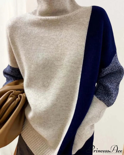 And Sweater Elegant With Contrast Romantic Colors Sweaters-L
