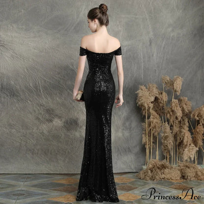 Marzia Formal Stylish Sequined Slit Dress S.o. Long Dresses