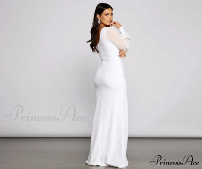 Odette Formal One Charming Shoulder Crepe Mermaid Dress S.o. Long Dresses