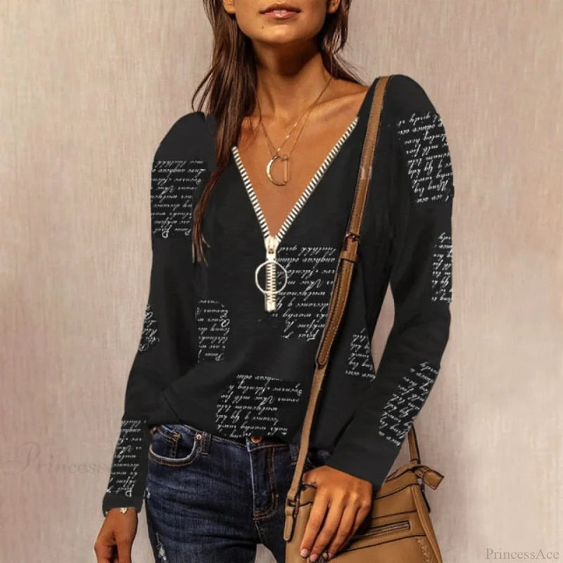 Neck Top Plus Women’s - T-Shirt Warm-Season Loose V Arm Patchwork Brief Size