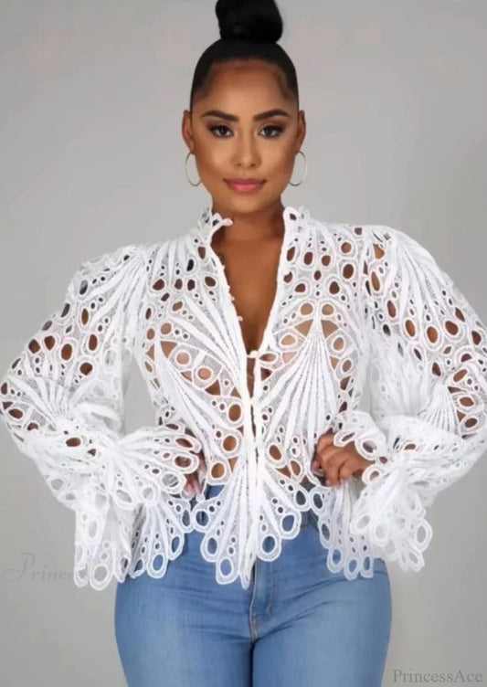 Suzanna Lace Top White / S Tops & Blouses