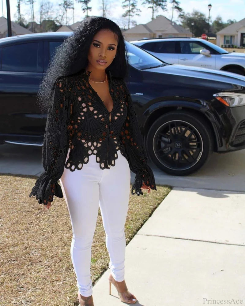Suzanna Lace Top Black / S Tops & Blouses