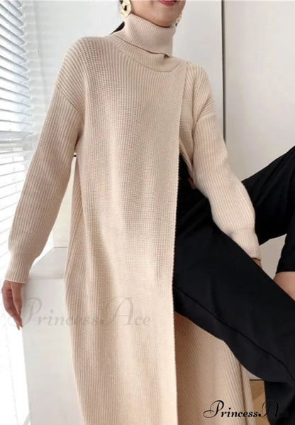 Vera Long Knit Top - Black Tops & Blouses